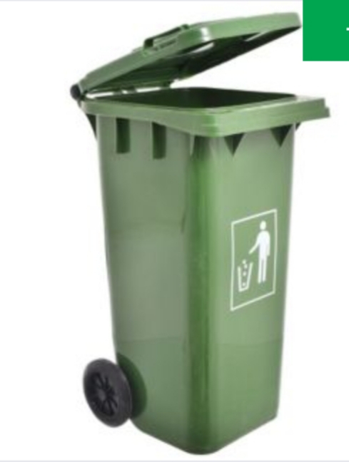 Contenedor De Residuos C/ruedas 120lts + Tacho Basura Verde OFERTA