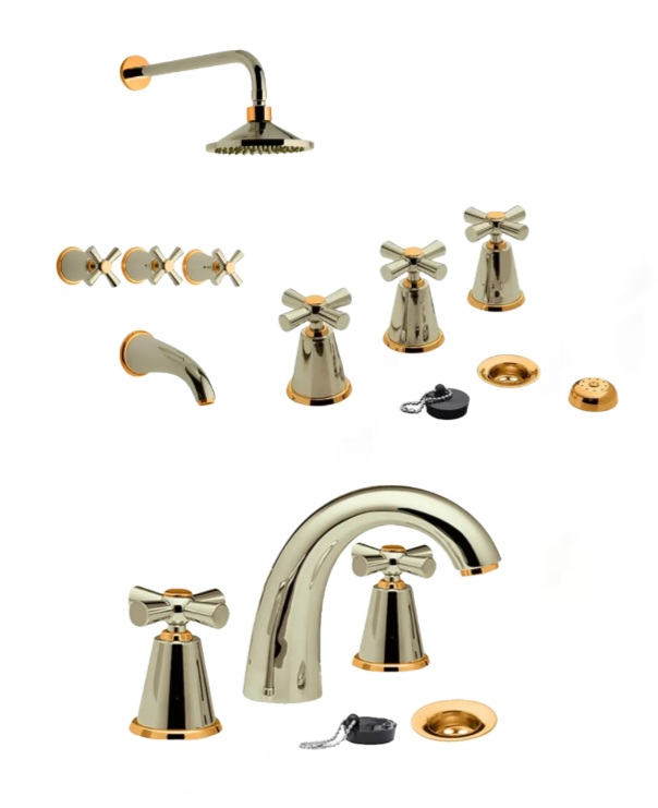 Juego Baño Griferias 3 Piezas Fv Chess 84 Peltre Oro OFERTA EFECTIVO $5.500.000 Whatsapp 1127773996